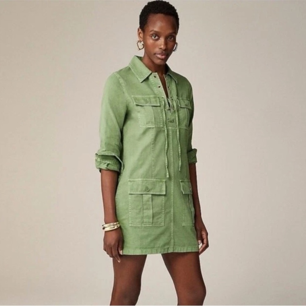 J. Crew Green Mini Dress